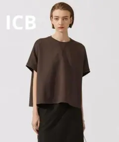 未使用近　 ICB 【接触冷感】 サマーダンボール プルオーバー　ブラウンのサムネイル