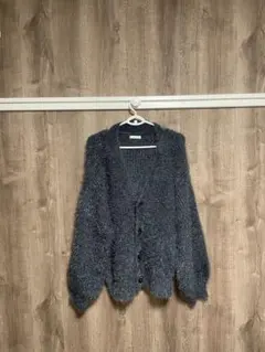 cussil グレー ボタン付きカーディガン