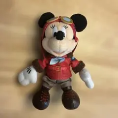 美品ディズニー　ドリームステイクフライト ミニー ぬいぐるみバッジ　キーホルダー