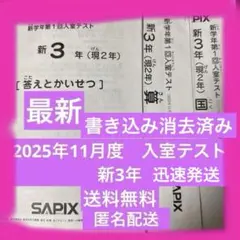 2026年最新】sapix 新3年 入室テストの人気アイテム - メルカリ