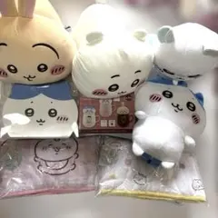 ちいかわぬいぐるみ、クッション、ブランケット、冷水筒まとめ売り 