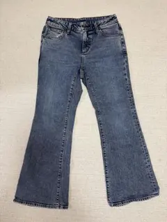 GU ブーツカットデニム S ダークブルー