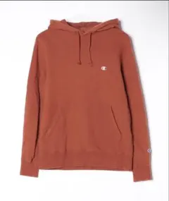 Champion オレンジ フード付きパーカー M