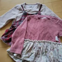 バースデイ コノコ 80 90 ワンピース チュニック 女の子 トレーナー