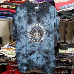 希少90sヴィンテージXLタイダイ骸骨ドクロ船長tシャツUSA直輸入メンズ古着