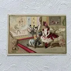 希少フランスアンティーク　ボンマルシェの立体クロモカード　長靴を履いた猫 フランス アンティーク クロモカード 影絵 耕人 ボンマルシェ - メルカリ