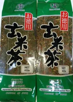 2袋✕400g（800g）玄米茶 日本製　お徳用　緑茶のサムネイル