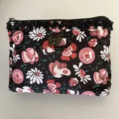 【美品】ANNA SUI アナスイ ポーチ ティッシュケース付き 花柄