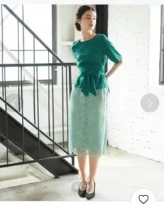 アパートバイローリーズ　Pレースセットアップ フォーマル　パーティ　ドレス　L