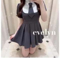 evelyn ネクタイ付きタックプリーツワンピース 量産型 スナ系 - メルカリ