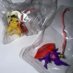 ポケモン根付マスコット　進化の息吹　メガヤミラミ　ピカチュウ