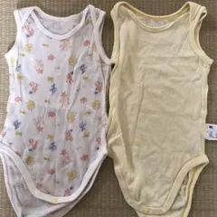 ユニクロ　ベビー肌着 コットンメッシュ ボディースーツ　2枚セット 80
