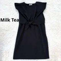♡Milk tea♡ 授乳服 ワンピース ブラック　お宮参りのサムネイル