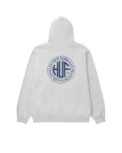 HUF グレー ロゴプリント パーカー