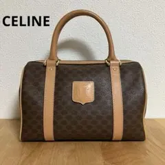 CELINE セリーヌ　マカダムボストンバッグ　ハンドバッグ　ブラウン