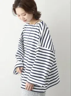 Leminor For SLOBE every day ビッグボーダーカットソー