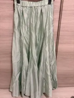 ナチュラルビューティーベーシック フレアスカート ミントグリーン