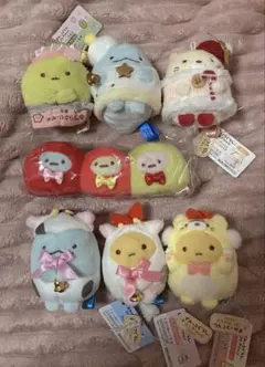 新品★すみっコぐらし てのりぬいぐるみ とかげ えびふらいのしっぽ ねこ 7点