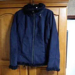 パーソンズ　ブラックスエード風 ジップアップジャケット