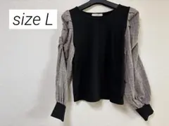 長袖　チェック　レディース　トップス