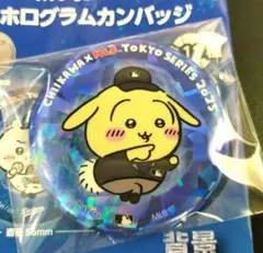 ちいかわ MLB TOKYOSERIES ホログラムカンバッジ うさぎ 缶バッジ