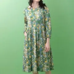 美品 Jocomomola 定価1.9万円 ボタニカルプリント ロングワンピース
