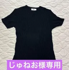 カルバンクラインプラチナム　メンズ半袖Vネックカットソー　Ｌサイズ　黒のサムネイル