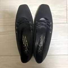 【Joli Encore】 フラットシューズ 黒 22.5cm