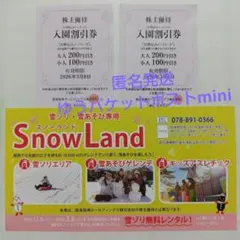 六甲山スノーパーク 雪ゾリ 無料 チケット 1枚 入園割引券　関西