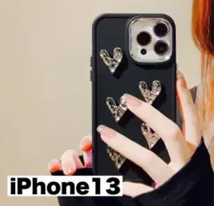 iPhone 13 ハートモチーフケース　iPhoneケース　韓国　デコハート