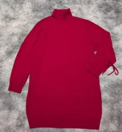 ✨JW ANDERSON×ユニクロ✨カシミヤ100% ニットワンピース 赤 Mのサムネイル