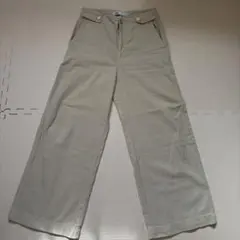 ZARA ベージュ ワイドパンツ