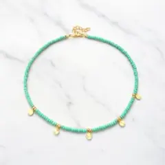 ビーズネックレス◆レディース◆夏◆アジアン◆民族調◆おしゃれ◆可愛い◆春夏◆水色