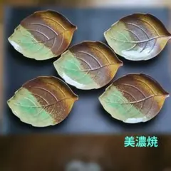 美濃焼　木の葉和皿 5枚セット