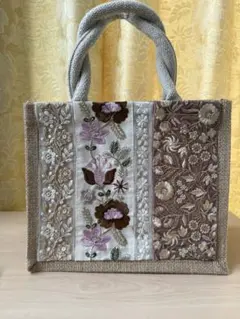 インド刺繍リボン＊ハンドメイド /ミニトートバッグ / ハンドバッグ