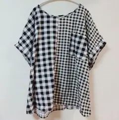 パラスパレス ブラウス チェック柄 ノースリーブ 薄手 - メルカリ
