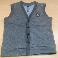 グレー ボタン付きベスト 110cm