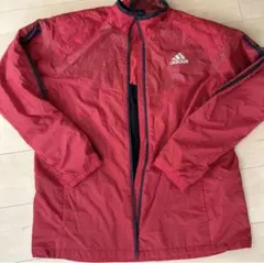 adidas ナイロンジャケット レッド　XO