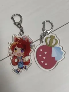 すとぷり 莉犬 アクリルキーホルダー いちごマリンver 2020 夏