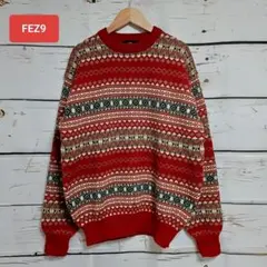 80〜90's ヴィンテージ 【美品】FEZ9 ニット レッドのサムネイル