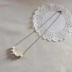 コットンパールネックレス