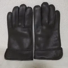 【新品未使用】黒に近いダークブラウン レザー 手袋 5本指