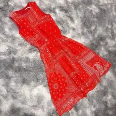 RETRO GIRL レトロガール（38）ノースリーブワンピース レッド