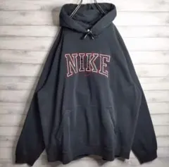 【入手困難!!】ナイキUS ✈︎刺繍ロゴ アーチロゴ ゆるだぼ 裏起毛 パーカー