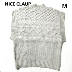 NICE CLAUP ニットベスト Mサイズ