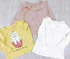 女の子 長袖 トップス 3枚セット 80サイズ