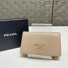 n*i様 PRADA ベージュ レザー 名刺入れ