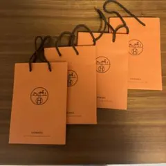 HERMES ショップ袋 4枚セット オレンジ