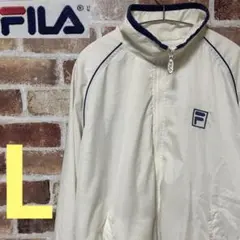 M4 FILA フィラ ナイロンジャケット 古着 ホワイトジャケット ゆるたぼ