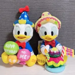 ドナルドダック 誕生日ぬいぐるみバッジ　2019年&2020年